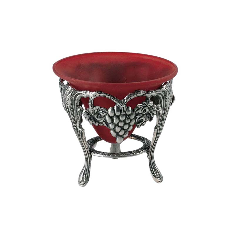 Candelă de masă patinată cu pahar inclus 5027p