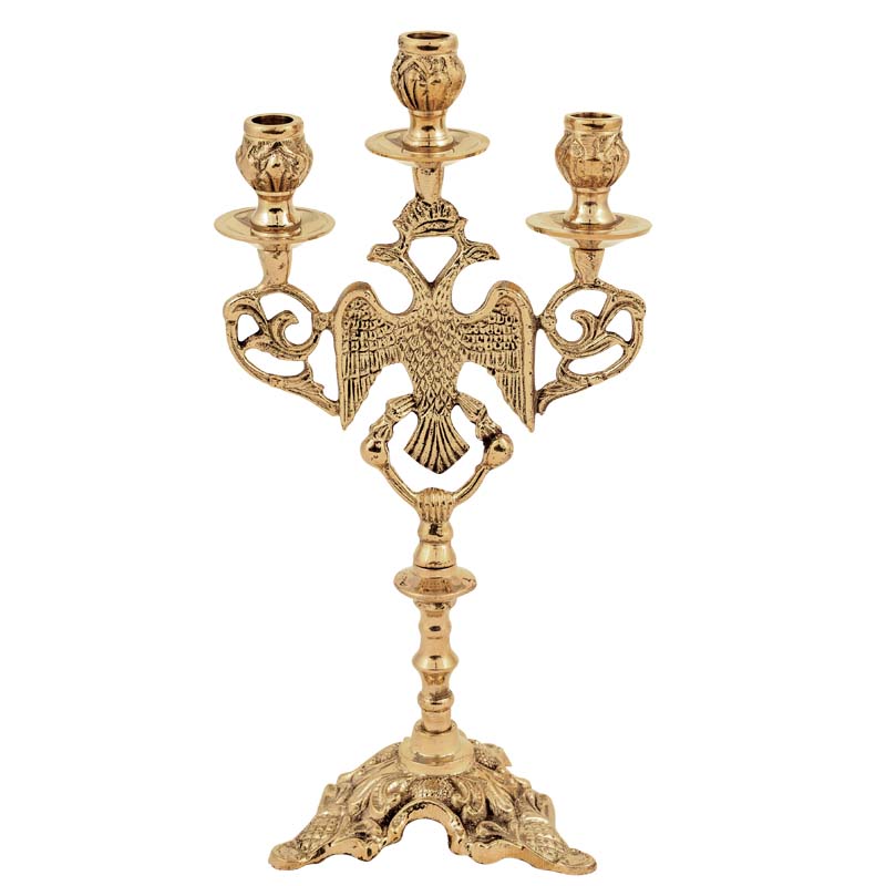 Sfeșnic cu postament și vultur pentru trei lumânări 718-b