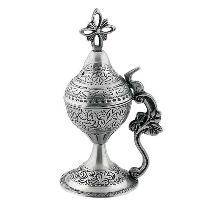 Cățuie nichelată și patinată cu mâner 7698/5-pa