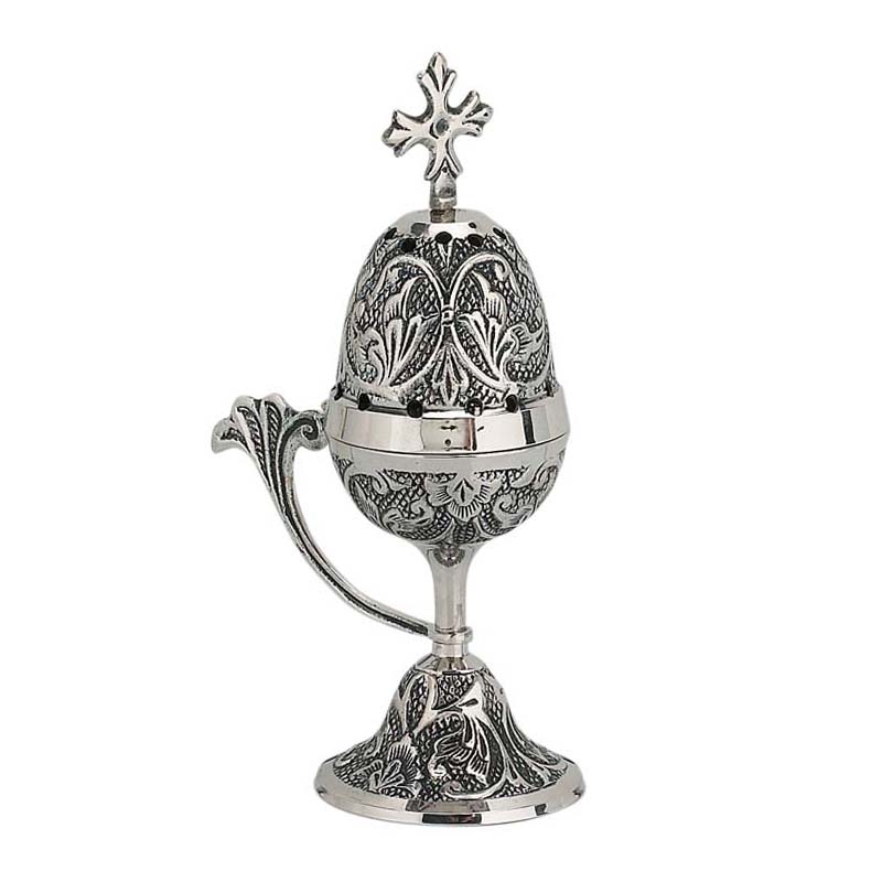 Cățuie nichelată și patinată cu mâner 8127–N