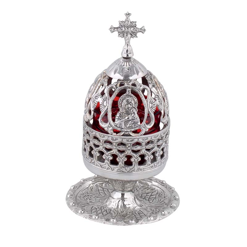 Candelă decupată de masă alamită și cu pahar inclus 9580b