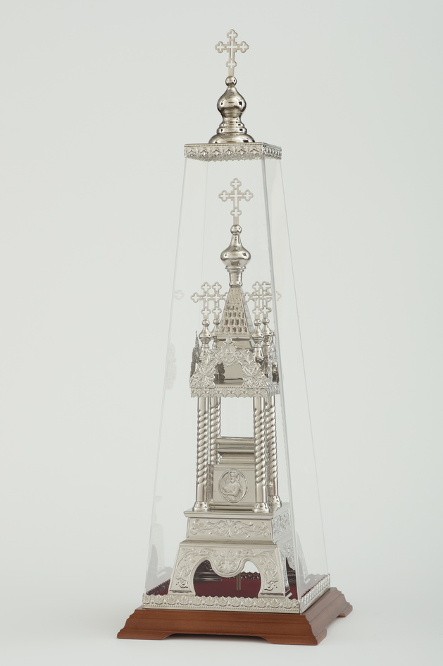 Chivot placat cu nichel sub formă de catedrală cu 5 turle cu cruce sof-3120002