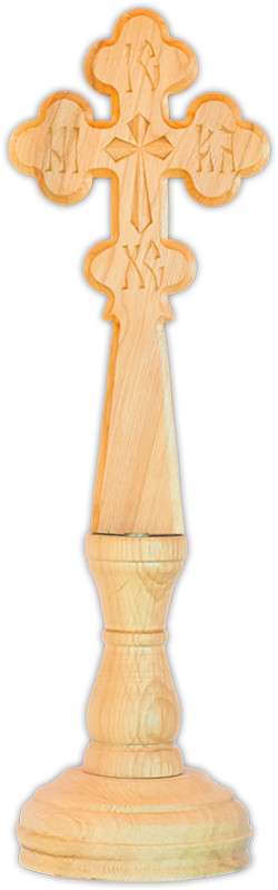 Cruce de binecuvântare din lemn cu suport krl
