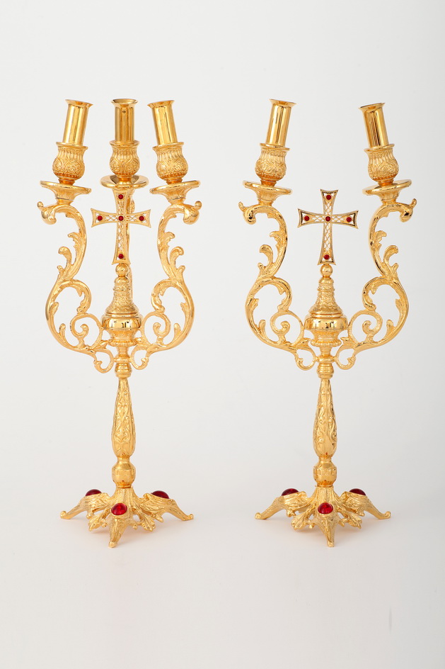 Set de dicher+tricher aurit și gravat ornamentat cu pietre prețioase și smalț sof-3130339