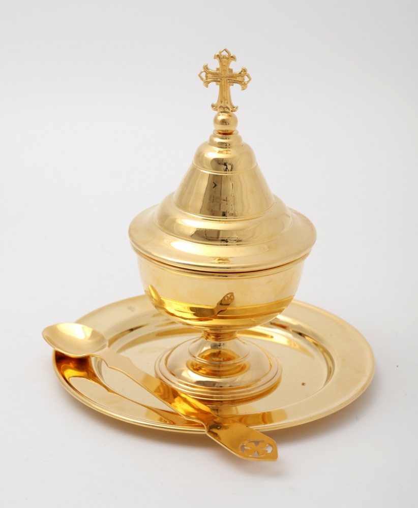 Potir aurit de mici dimensiuni de folos pentru împărtășirea copiilor și a persoanelor suferinde sof-3130187