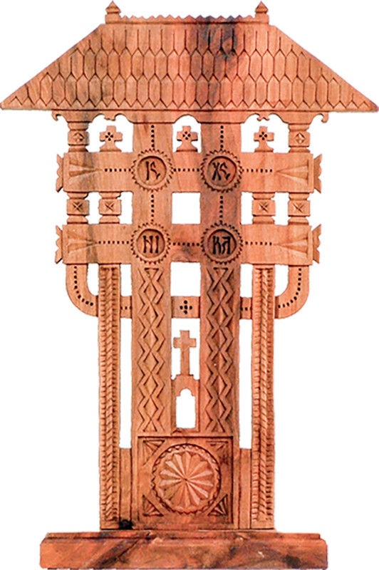 Troiță din lemn miniaturală model Maramureș krl