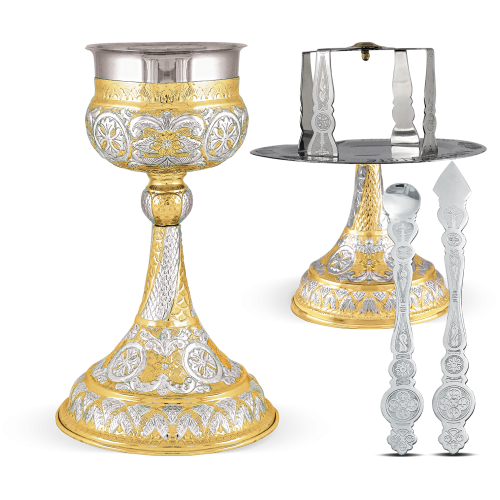 Set de Sfinte Vase aurit și argintat 1000 ml 13-99/16-56