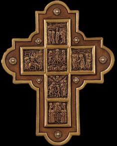 Crucifix sculptat în relief cu scene din viața Mântuitorului Hristos feb-34A