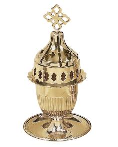 Candelă de masă alămită cu tipsie și decupată 4301A-brass