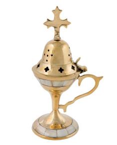 Cățuie alamită și ornamentată cu sidef 4735mop