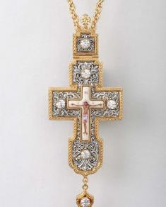 Cruce pectorală aurită și argintată sof-5110262