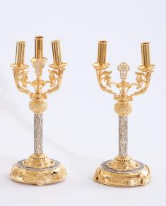 Set de dicher+tricher arhieresc aurit și argintat sof-5560026