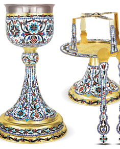 Set de Sfinte Vase aurit și emailat complet 750 ml 12-91