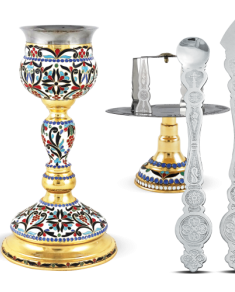 Set de Sfinte Vase aurit și emailat 120 ml 17-140