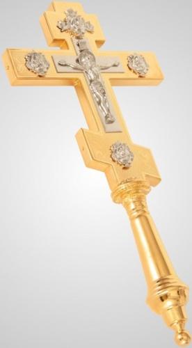 Cruce pentru Sfântul Altar aurită și nichelată sof-au-3380020