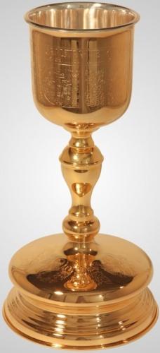 Potir aurit și gravat, model rusesc, decorat cu sculpturi în relief sof-3210072