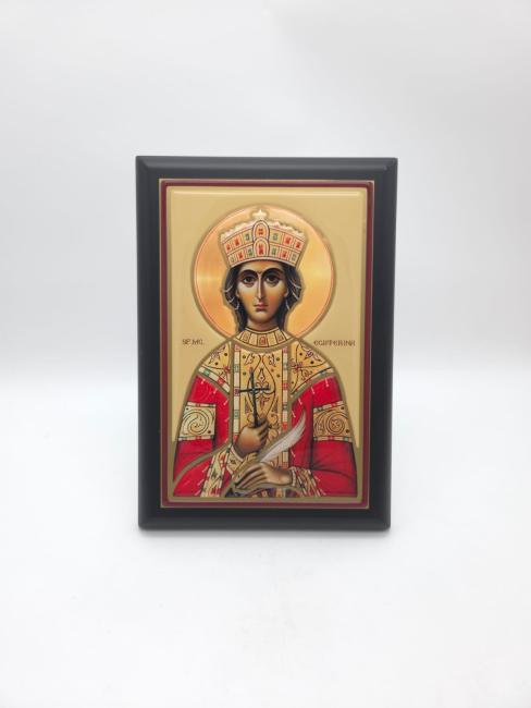 Icoana Din Rasina Pe Blat Din Mdf Sfanta Ecaterina A4 Icoana Din Rasina Pe Blat Din Mdf Sfanta Ecaterina A4